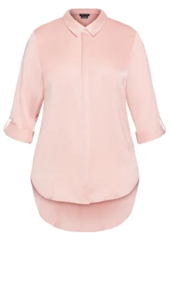 City Chic Pink Evelyn Shirt -Bold Fit Store 215434ROSE 8