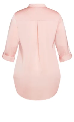 City Chic Pink Evelyn Shirt -Bold Fit Store 215434ROSE 9