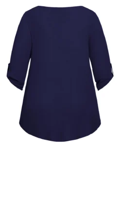 Avenue Navy Sandy Pintuck Plain Shirt -Bold Fit Store 215480NAVY 6