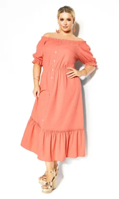 City Chic Orange Alice Dress