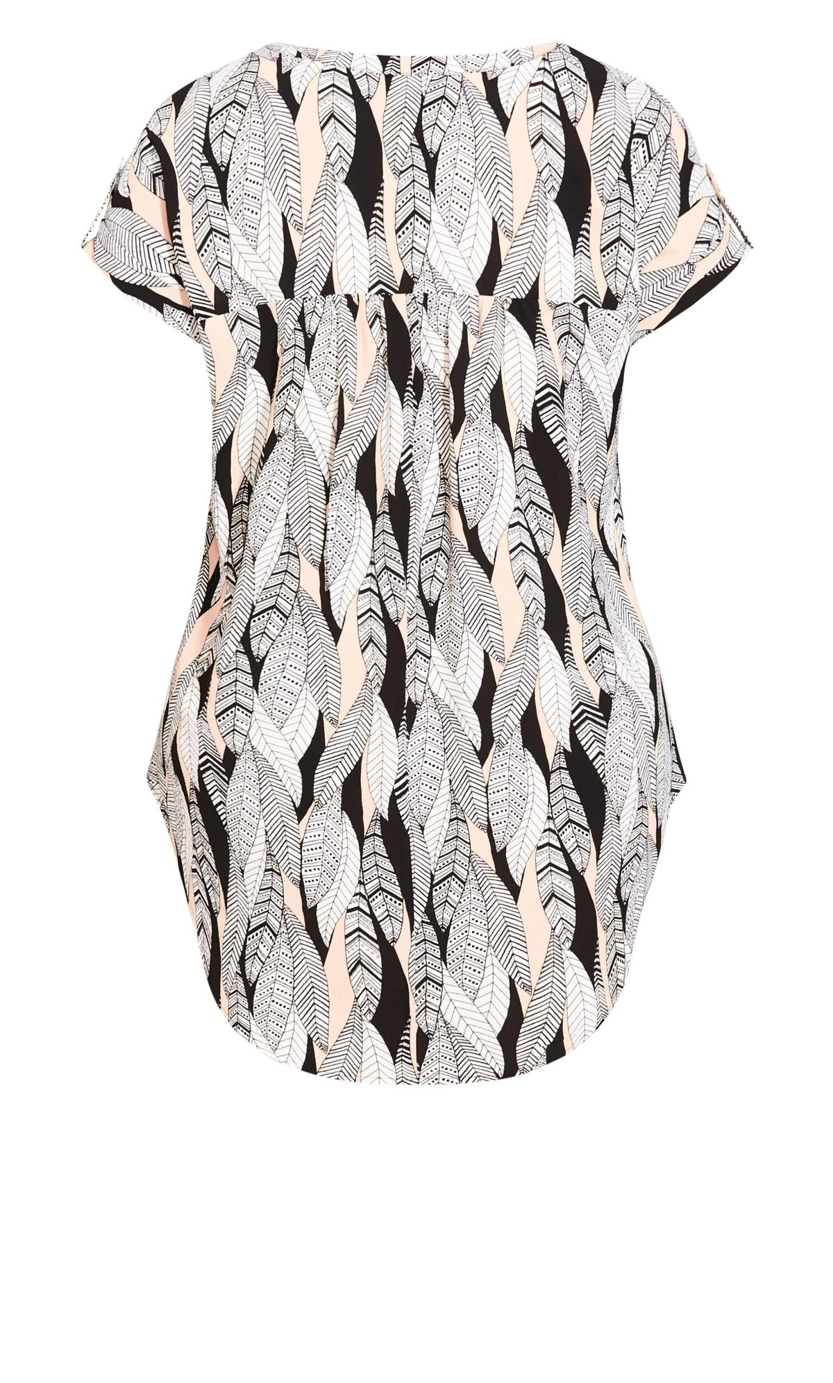 Avenue Evans Ivory Button Pleat Print Top 5 Avenue Evans Ivory Button Pleat Print Top - Image 5