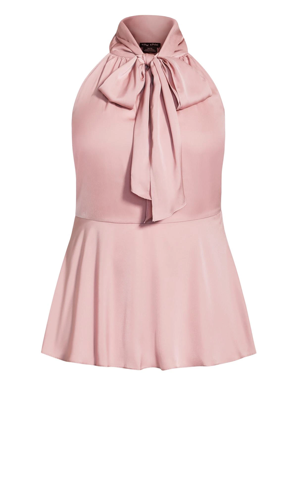 City Chic Pink Neck Tie Satin Top 5 City Chic Pink Neck Tie Satin Top - Image 5