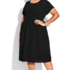 City Chic Black Smock Dress