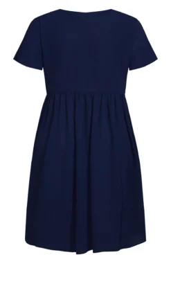 City Chic Navy Blue Smock Dress -Bold Fit Store 215896NAVY 4
