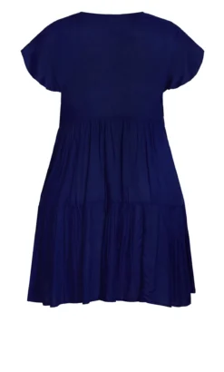 City Chic Navy Blue V-Neck Tunic Dress -Bold Fit Store 215899NAVY 4
