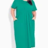 Avenue Evans Green Cool Tie Dress