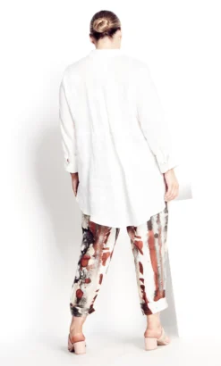 City Chic Isolde Roth White Linen Lane Shirt -Bold Fit Store 215911WHITE 4