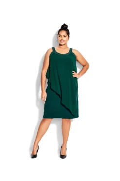 Evans Green Alana Beaded Dress -Bold Fit Store 215974EMERALD 3