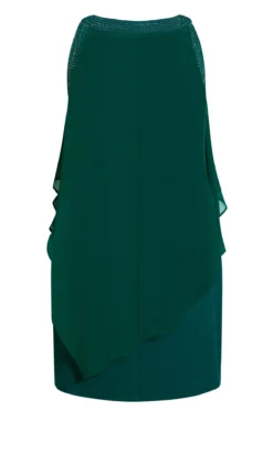 Evans Green Alana Beaded Dress -Bold Fit Store 215974EMERALD 6
