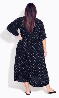 Avenue Black Polka Dot Midi Dress 7 Avenue Black Polka Dot Midi Dress -Bold Fit Store 216006PINDOT 2