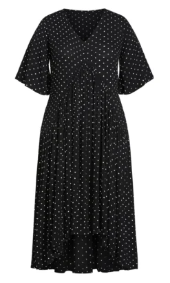Avenue Black Polka Dot Midi Dress 8 Avenue Black Polka Dot Midi Dress -Bold Fit Store 216006PINDOT 3