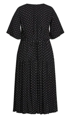 Avenue Black Polka Dot Midi Dress 9 Avenue Black Polka Dot Midi Dress -Bold Fit Store 216006PINDOT 4