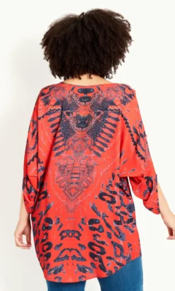 Avenue Evans Red Carlo Tunic -Bold Fit Store 216026CARLORED 3