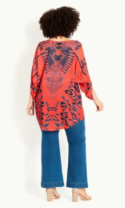 Avenue Evans Red Carlo Tunic -Bold Fit Store 216026CARLORED 4