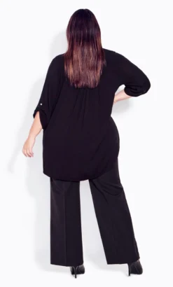 Avenue Black Longline Shirt -Bold Fit Store 216030BLACK 3