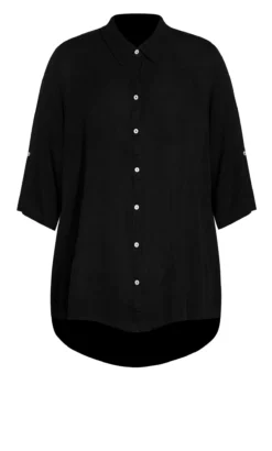 Avenue Black Longline Shirt -Bold Fit Store 216030BLACK 4