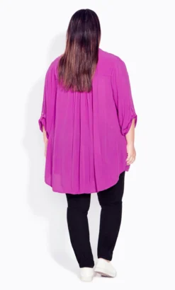 Evans Purple Oversized Shirt -Bold Fit Store 216030PURPLEWINE 3