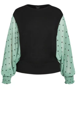 City Chic Black & Green 2 In 1 Jumper Shirt 10 City Chic Black & Green 2 In 1 Jumper Shirt -Bold Fit Store 216146BLKSAGESPOT 5