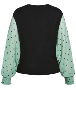 City Chic Black & Green 2 In 1 Jumper Shirt 11 City Chic Black & Green 2 In 1 Jumper Shirt -Bold Fit Store 216146BLKSAGESPOT 6