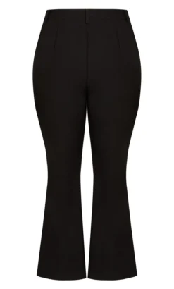City Chic White Flared Trousers -Bold Fit Store 216165BLACK 6