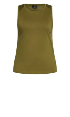 City Chic CCX Khaki Green Sleeveless Top -Bold Fit Store 216183KHAKI 5