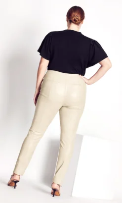 City Chic Refinity Neutral Sofia Pant -Bold Fit Store 216236STONE 4