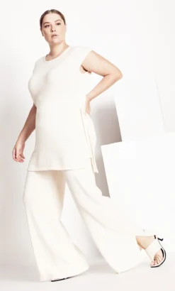 City Chic Refinity Ivory Abigail Top