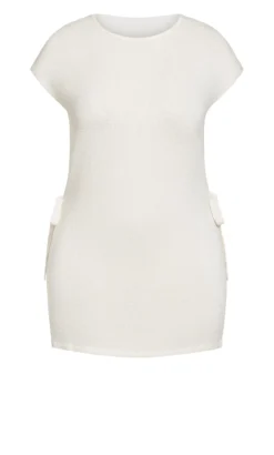 City Chic Refinity Ivory Abigail Top -Bold Fit Store 216270IVORY 8