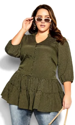 City Chic Green Sofia Tunic