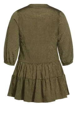 City Chic Green Sofia Tunic -Bold Fit Store 216295OLIVEJACQUARD 6