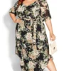 City Chic Black Floral Maxi Dress