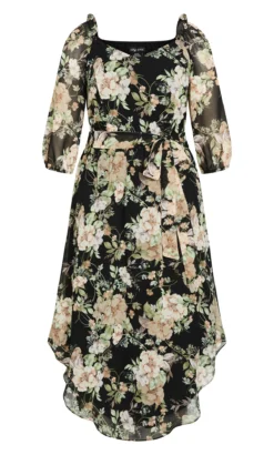 City Chic Black Floral Maxi Dress -Bold Fit Store 216310VICTORIANFLORAL 4