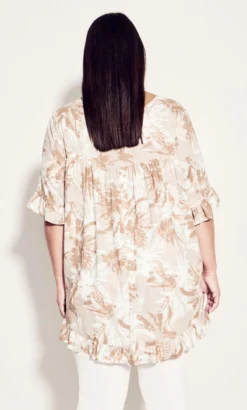 Avenue Neutral Riviera Frill Top -Bold Fit Store 216519WONDERPALM 5