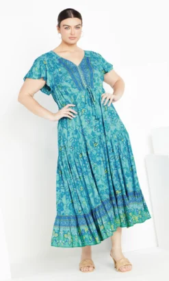 Avenue Blue Sandy Midi Dress