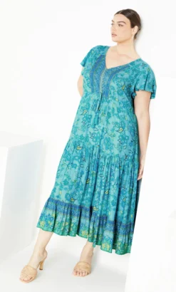 Avenue Blue Sandy Midi Dress -Bold Fit Store 216553AQUASEACHANGE 3