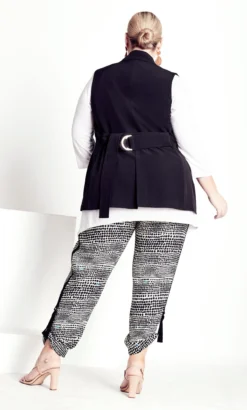 City Chic Manon Baptiste White Spotibel Trouser -Bold Fit Store 216691SPOTIBEL 3