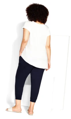 Avenue Zim & Zoe Navy Bamboo Crop Pant -Bold Fit Store 216774NAVY 5