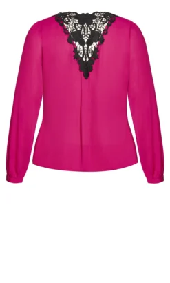 City Chic Pink Wrap Top -Bold Fit Store 216967SANGRIA 6