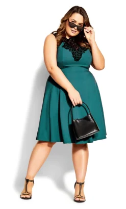 City Chic Blue Lace Love Dress