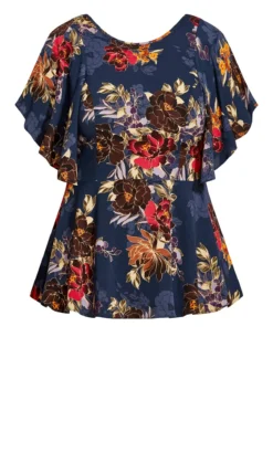 City Chic Navy Adrianna Top -Bold Fit Store 217046NAVYFLTWIST 4