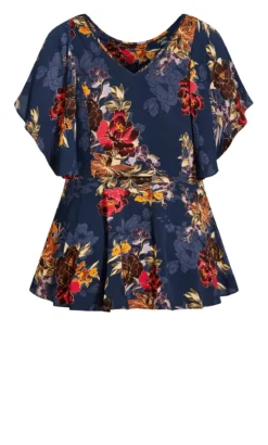 City Chic Navy Adrianna Top -Bold Fit Store 217046NAVYFLTWIST 5