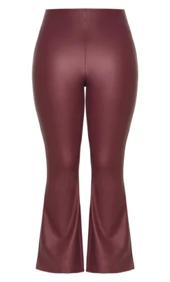 City Chic Red Aria Pant -Bold Fit Store 217058OXBLOOD 21