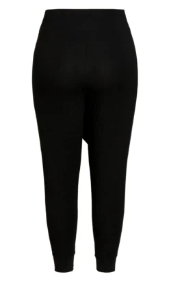 City Chic Black Straight Leg Wrapover Trousers -Bold Fit Store 217101BLACK 6