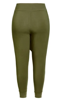 City Chic Khaki Straight Wrapover Trousers -Bold Fit Store 217101KHAKI 6