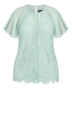 City Chic Green Melissa Top -Bold Fit Store 217154SEAFOAM 5