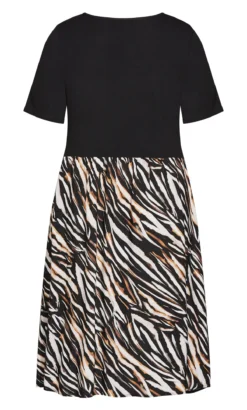 City Chic Navabi Black Animal Print Midi Dress -Bold Fit Store 217206WILDATHEART 5