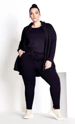City Chic Navabi Black Joggers
