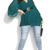 City Chic Salpine Green Wrap Top