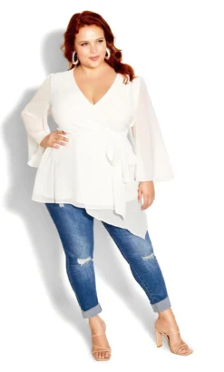 City Chic Cream Arya Top 8 City Chic Cream Arya Top -Bold Fit Store 217575VANILLA 3