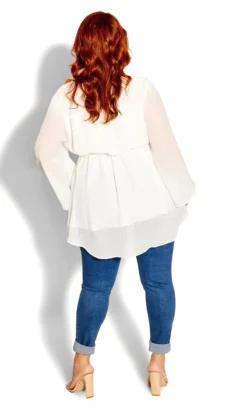 City Chic Cream Arya Top 9 City Chic Cream Arya Top -Bold Fit Store 217575VANILLA 4